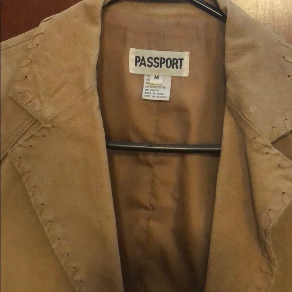 tan leather jacket - Picture 2 of 3